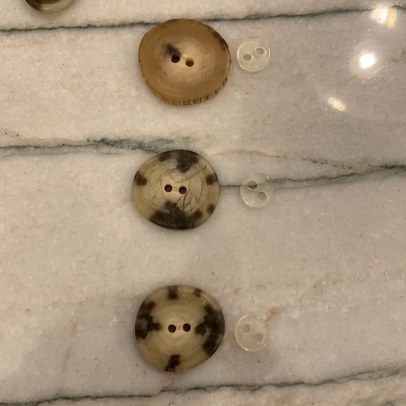 Vintage Coat Buttons Tortoise Shell Pattern 10 original pieces - Picture 3 of 9